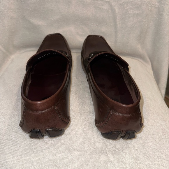 Salvatore Ferragamo GRAND PRIX Leather Bit Driver. Men’s Size 10EE Hickory Cafe - Picture 3 of 6